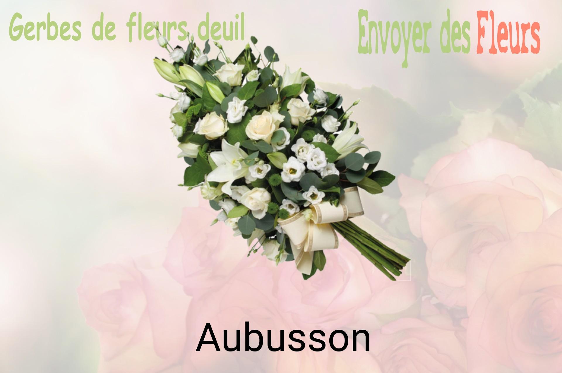 Gerbe de fleurs de deuil livrée à Aubusson